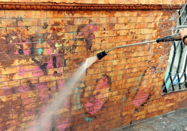 Brick Graffiti Cleaning in Naples